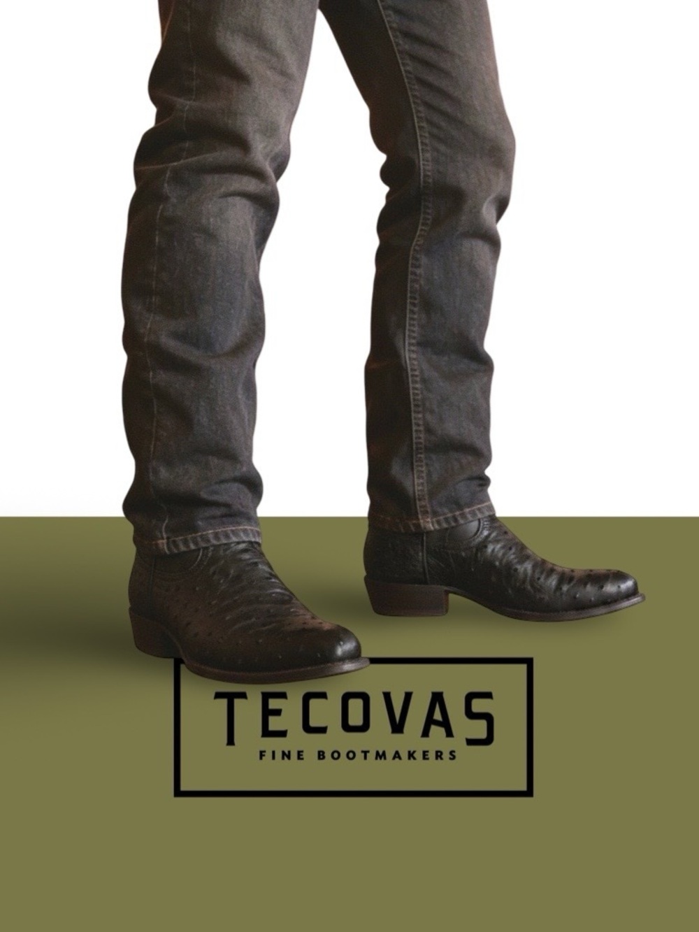Tecovas Men’s 9.5 D Full Quill Ostrich “The Wyatt” Pecan
